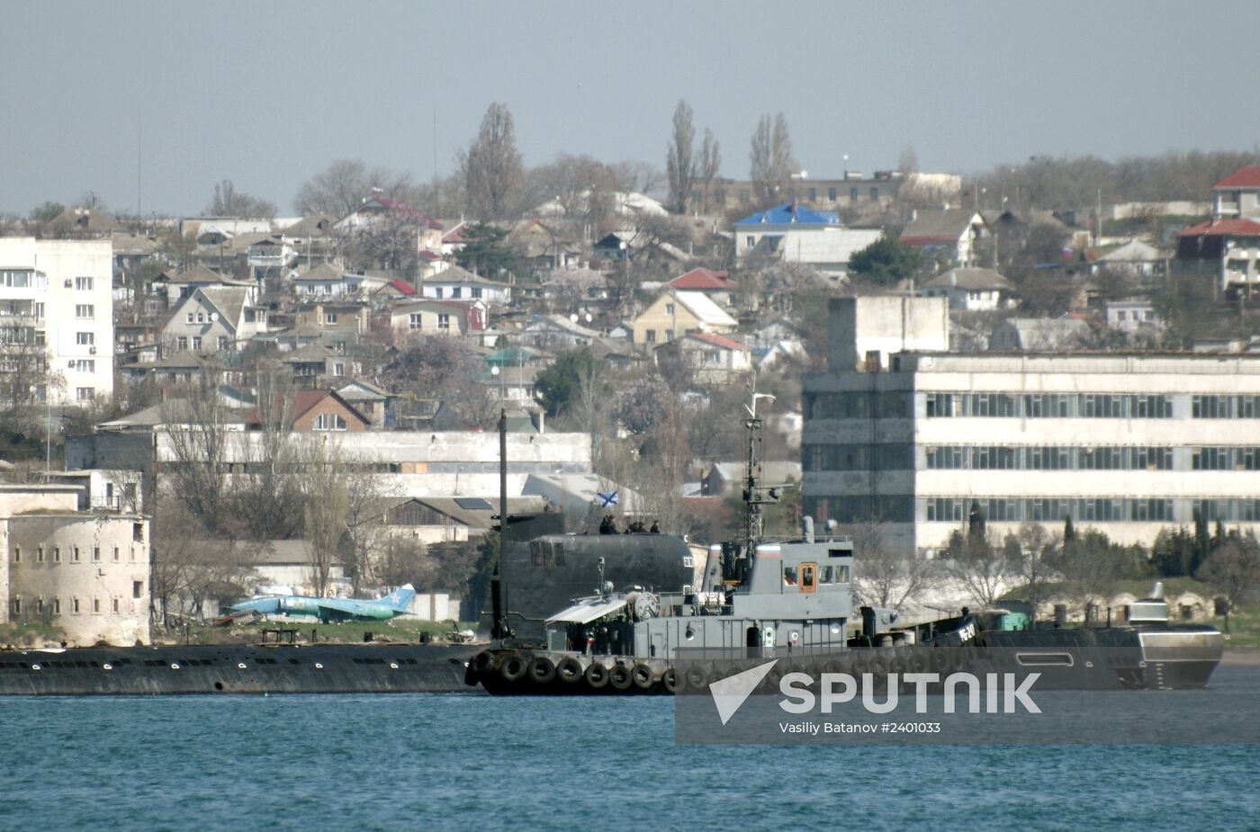 St Andrew's Cross hoisted on Ukrainian Navy's Zaporozhye submarine