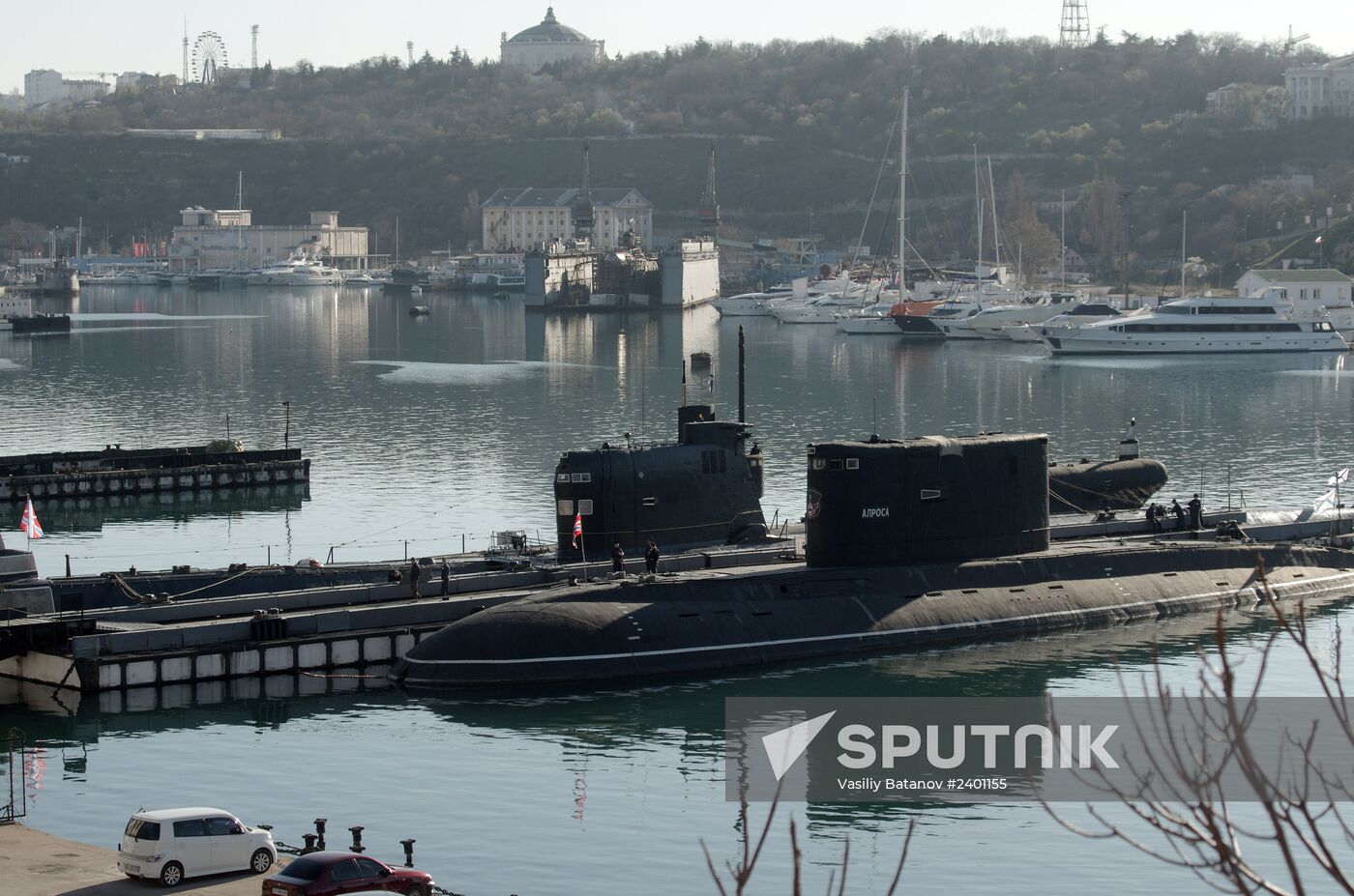 St Andrew's Cross hoisted on Ukrainian Navy's Zaporozhye submarine