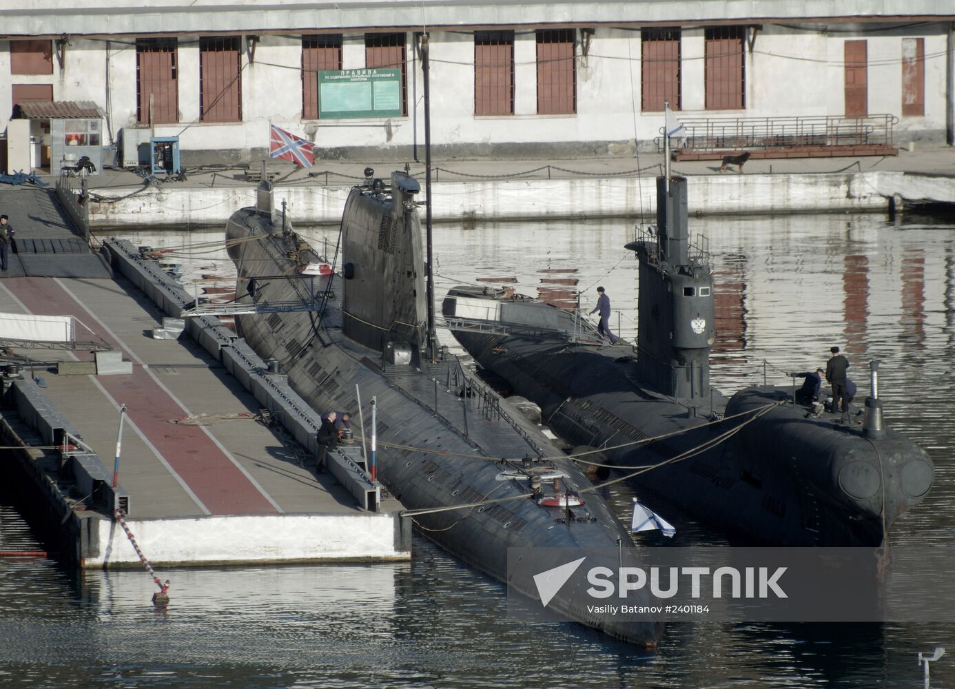 St Andrew's Cross hoisted on Ukrainian Navy's Zaporozhye submarine