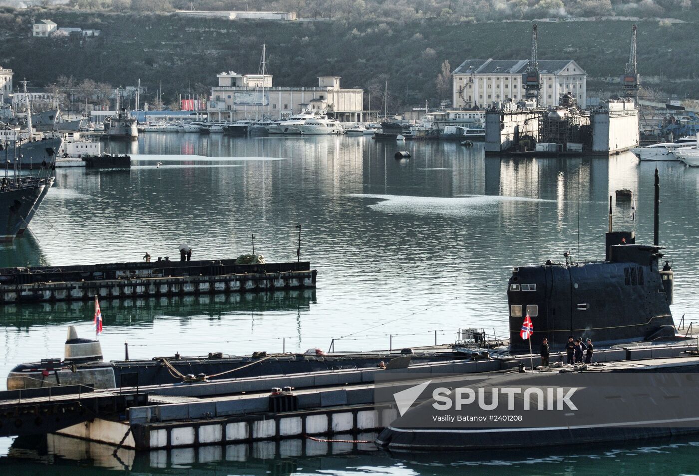 St Andrew's Cross hoisted on Ukrainian Navy's Zaporozhye submarine