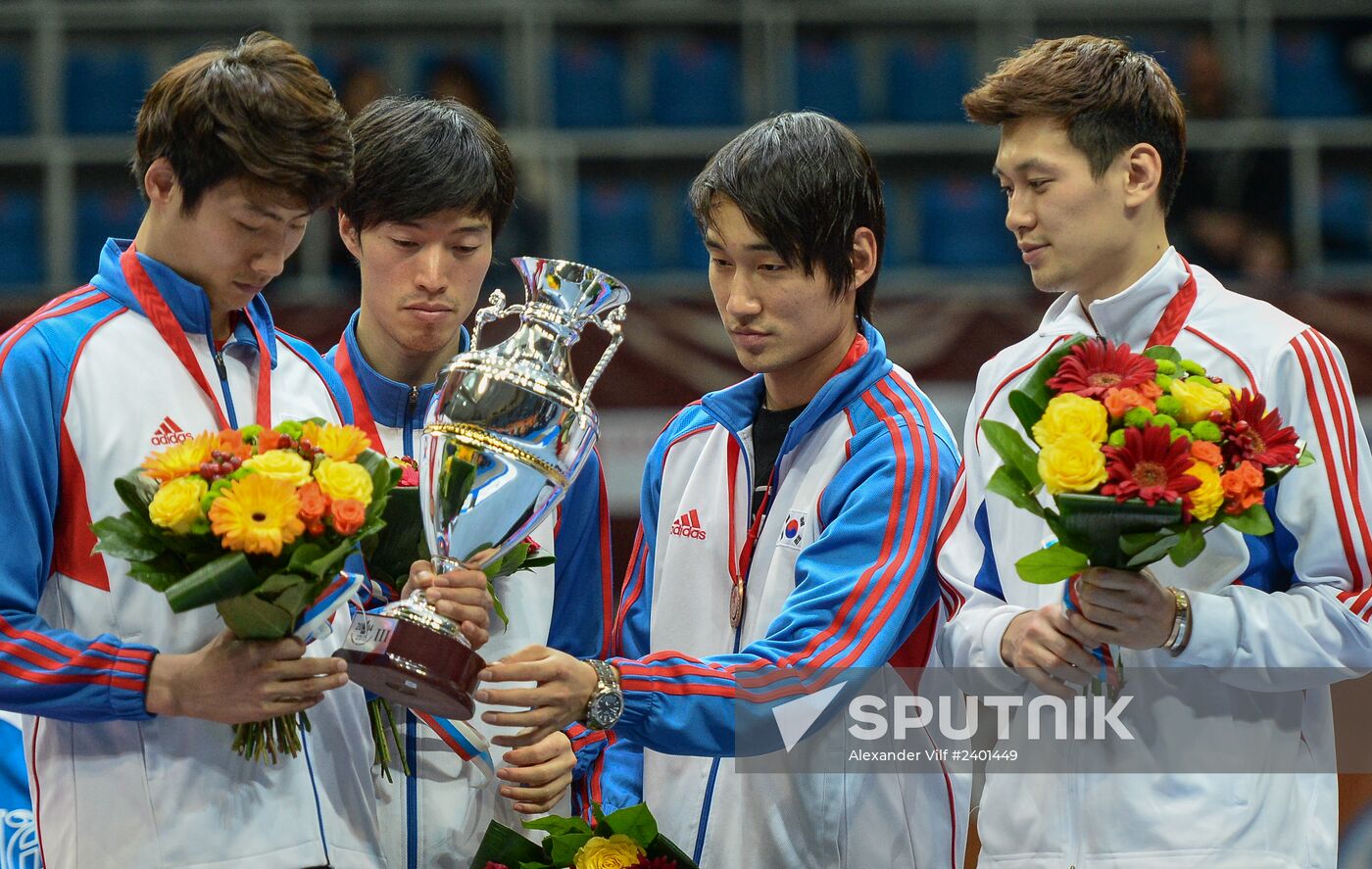 Fencing. 2014 Moscow Sabre tournament. Team event