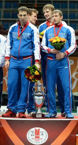 Fencing. 2014 Moscow Sabre tournament. Team event