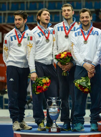 Fencing. 2014 Moscow Sabre tournament. Team event