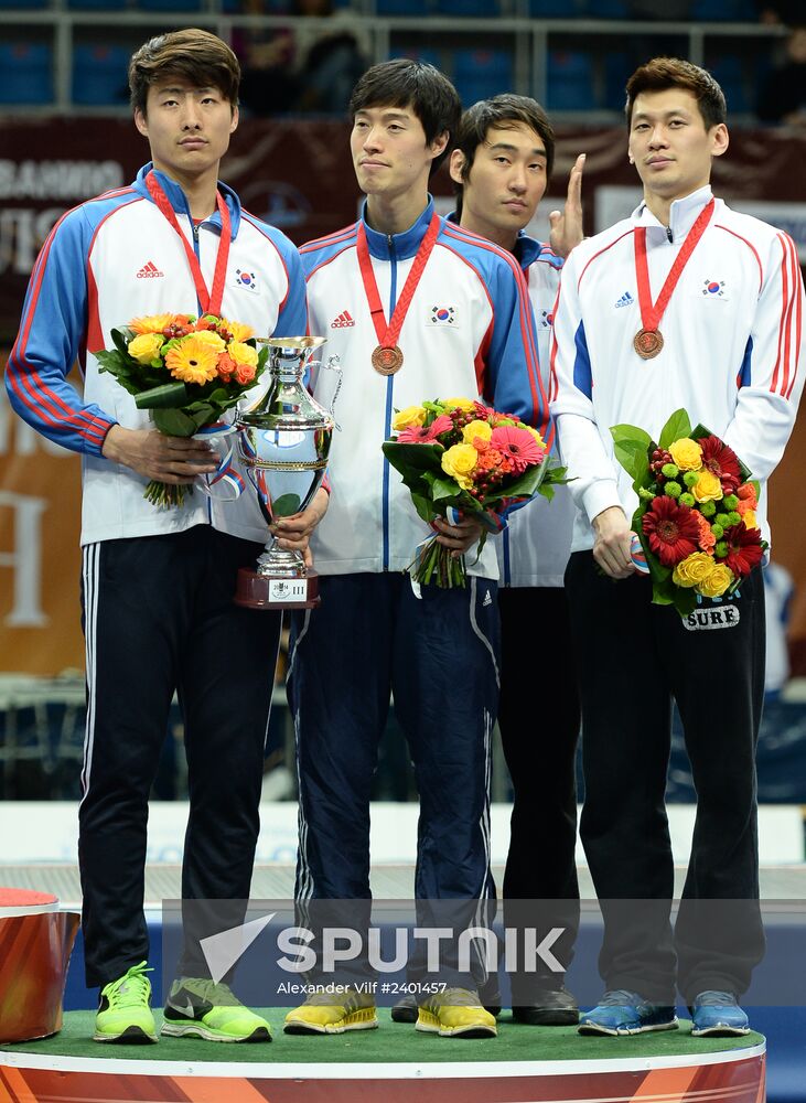 Fencing. 2014 Moscow Sabre tournament. Team event