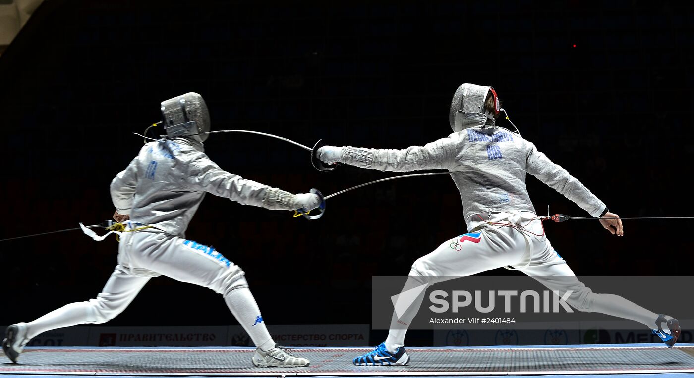 Fencing. 2014 Moscow Sabre tournament. Team event