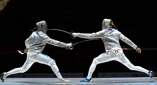 Fencing. 2014 Moscow Sabre tournament. Team event