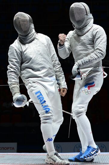 Fencing. 2014 Moscow Sabre tournament. Team event