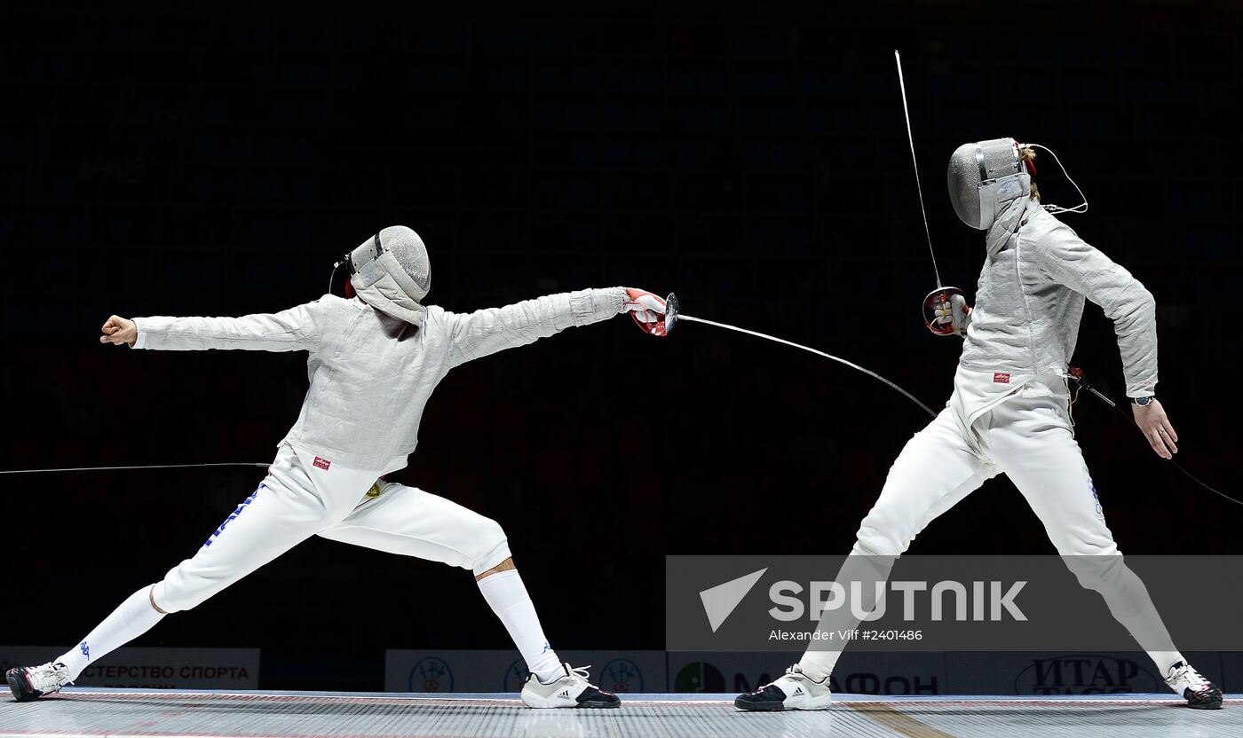 Fencing. 2014 Moscow Sabre tournament. Team event