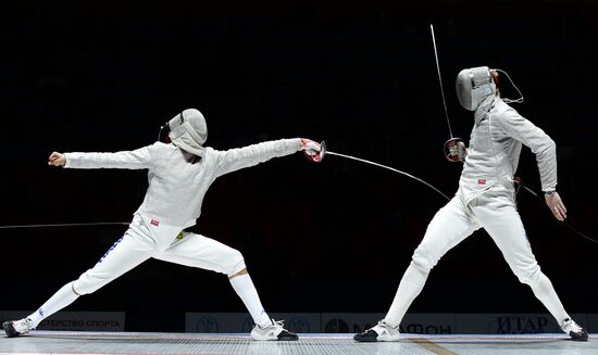 Fencing. 2014 Moscow Sabre tournament. Team event