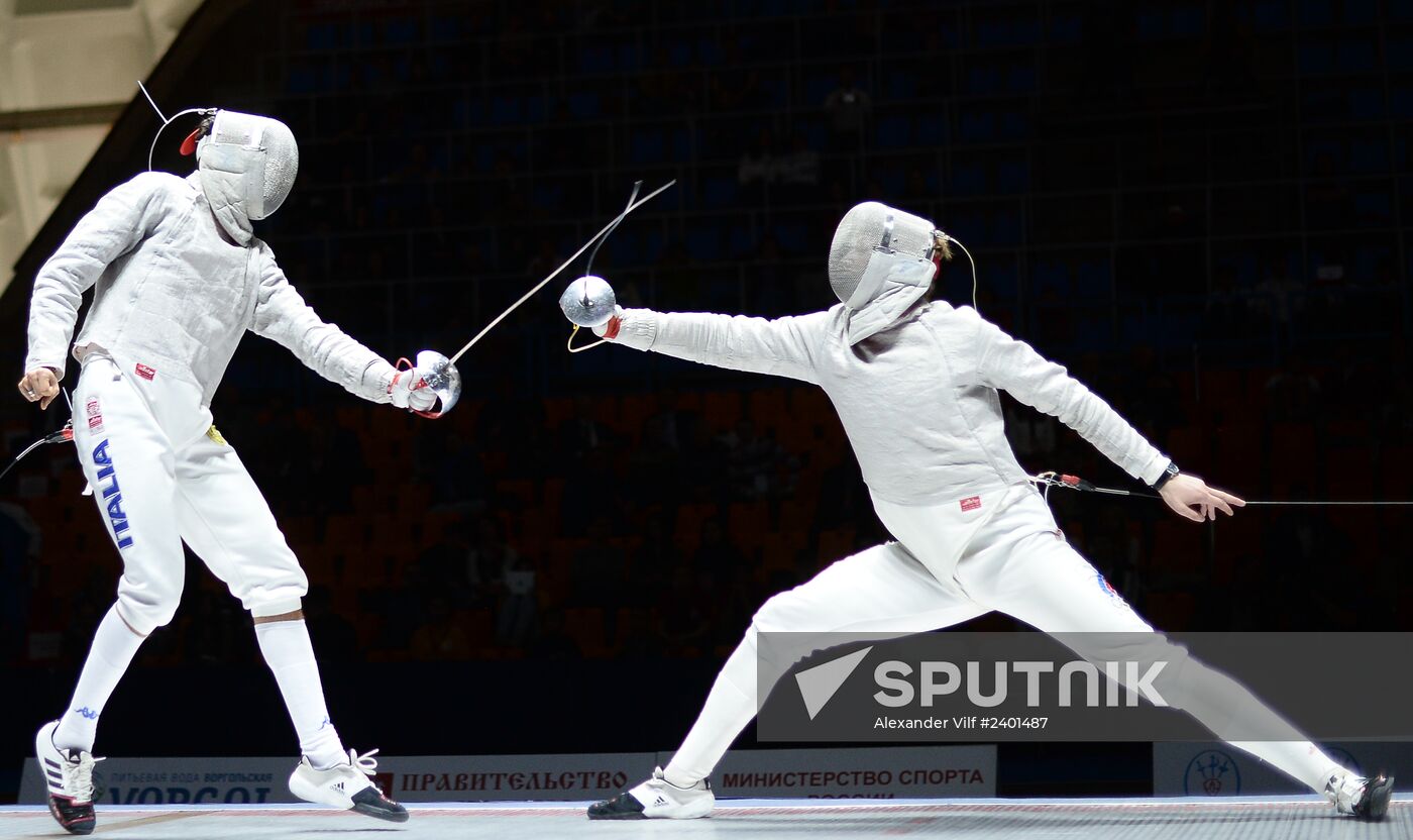 Fencing. 2014 Moscow Sabre tournament. Team event