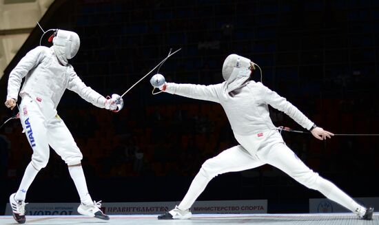 Fencing. 2014 Moscow Sabre tournament. Team event