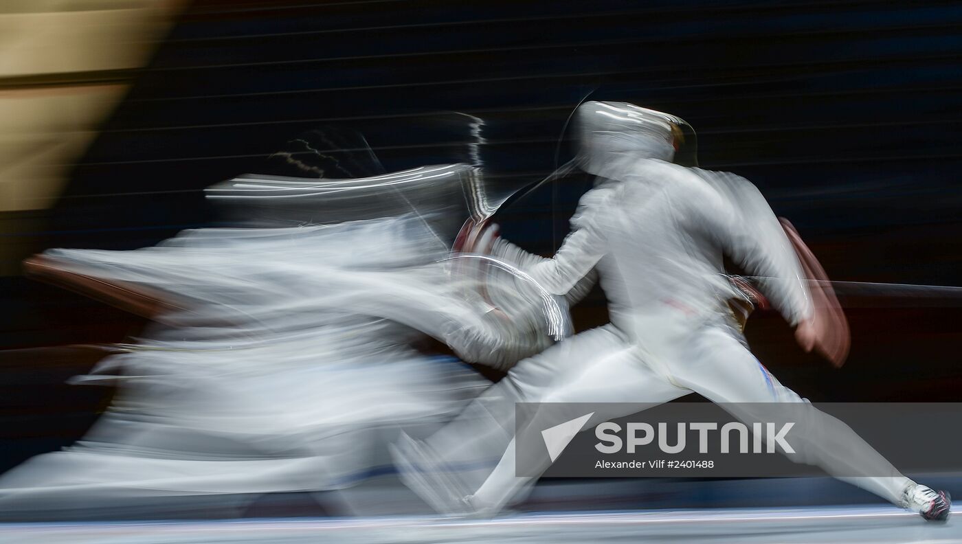 Fencing. 2014 Moscow Sabre tournament. Team event