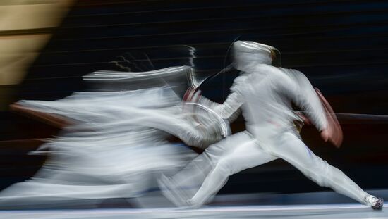 Fencing. 2014 Moscow Sabre tournament. Team event