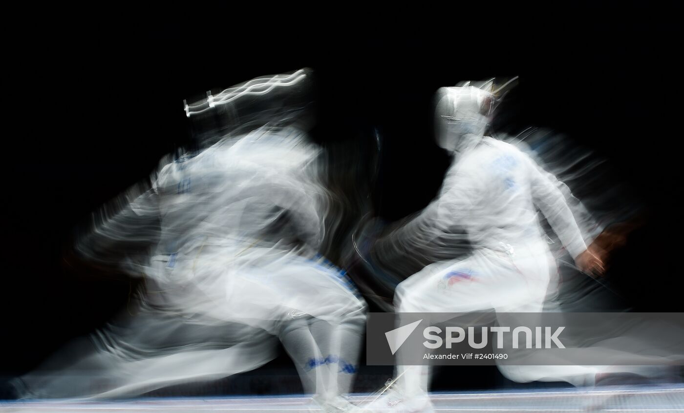 Fencing. 2014 Moscow Sabre tournament. Team event