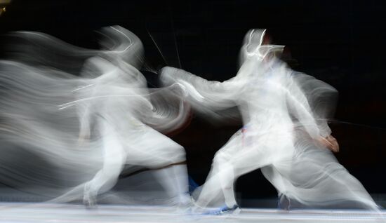 Fencing. 2014 Moscow Sabre tournament. Team event