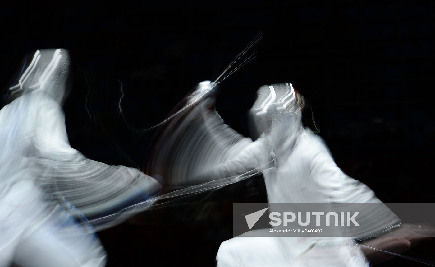 Fencing. 2014 Moscow Sabre tournament. Team event