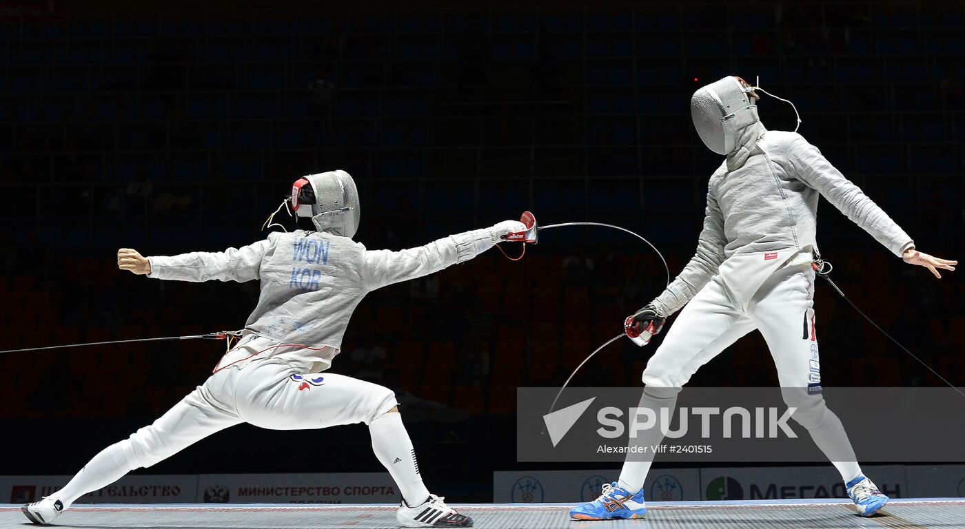 Fencing. 2014 Moscow Sabre tournament. Team event