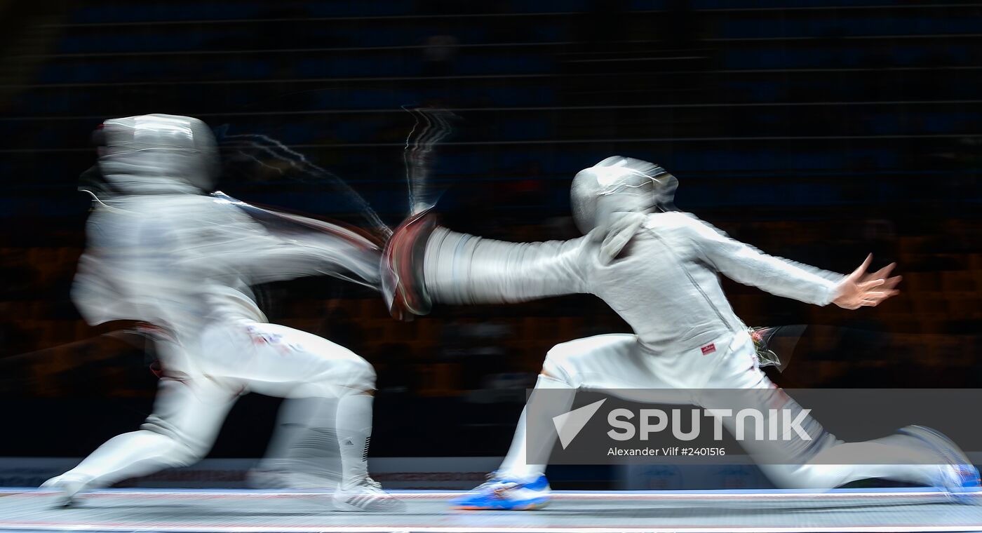 Fencing. 2014 Moscow Sabre tournament. Team event