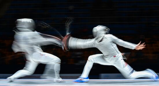 Fencing. 2014 Moscow Sabre tournament. Team event