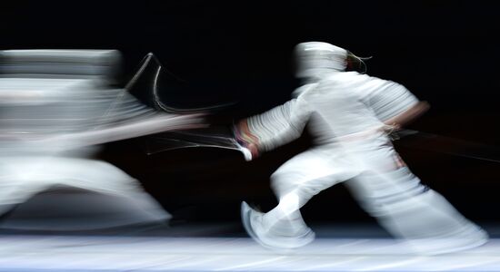 Fencing. 2014 Moscow Sabre tournament. Team event