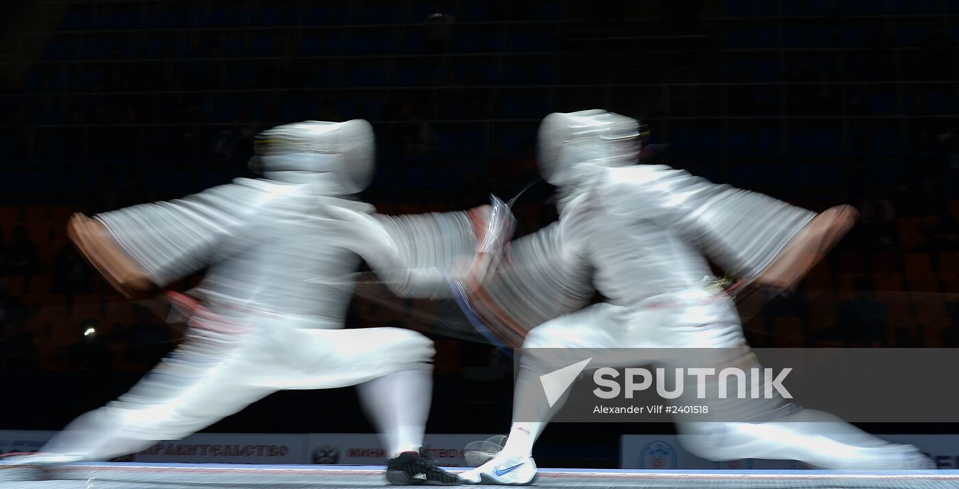 Fencing. 2014 Moscow Sabre tournament. Team event