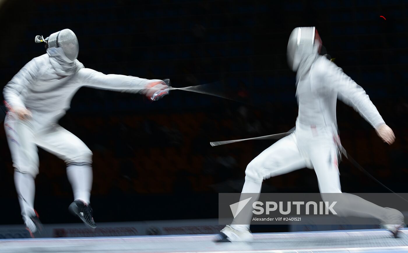 Fencing. 2014 Moscow Sabre tournament. Team event