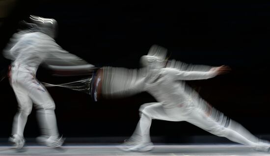 Fencing. 2014 Moscow Sabre tournament. Team event