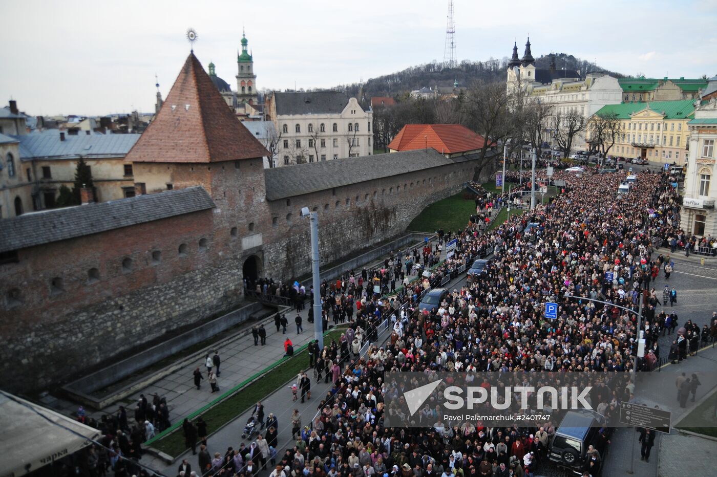 Religious procession in Lviv