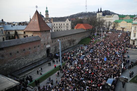 Religious procession in Lviv