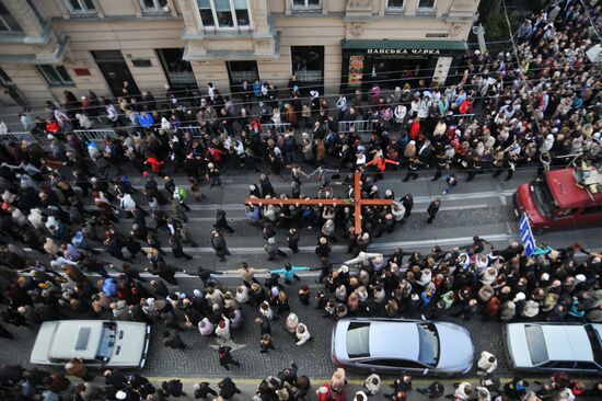 Religious procession in Lviv