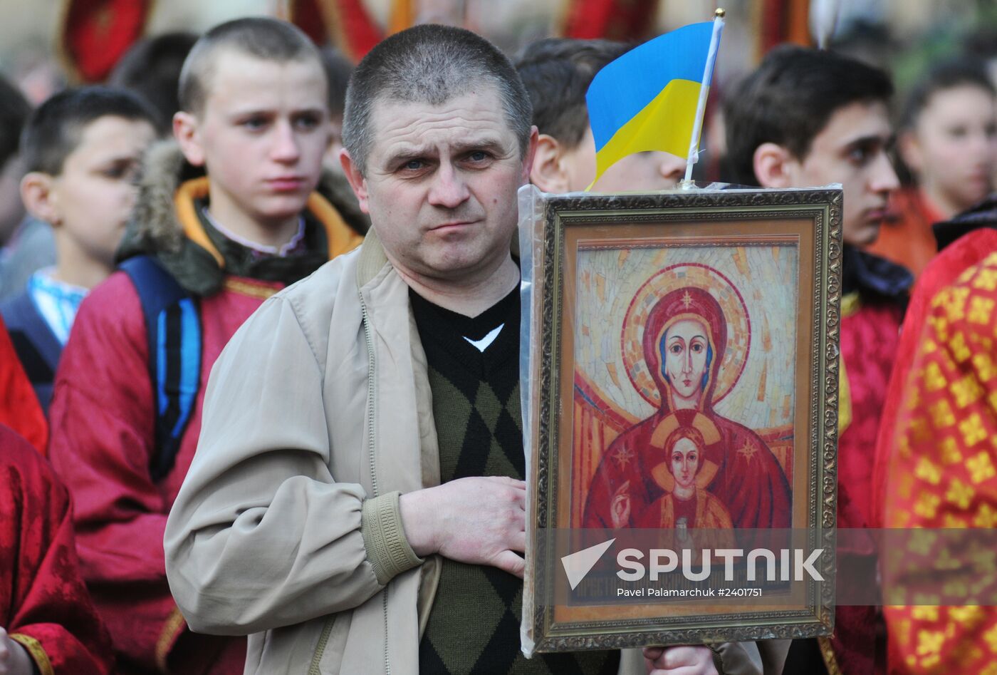 Religious procession in Lviv