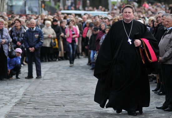 Religious procession in Lviv