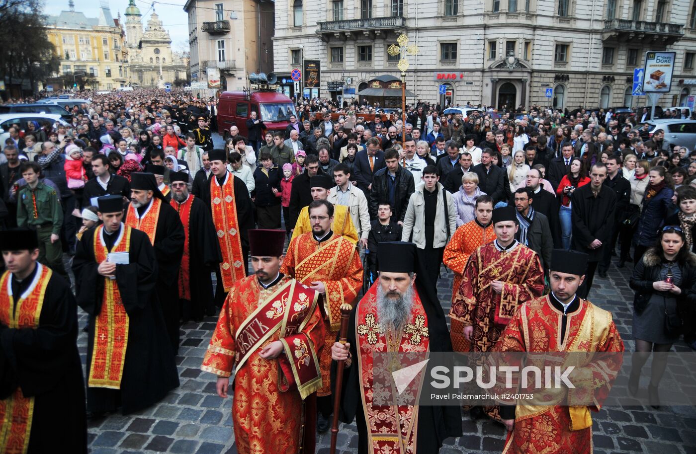 Religious procession in Lviv