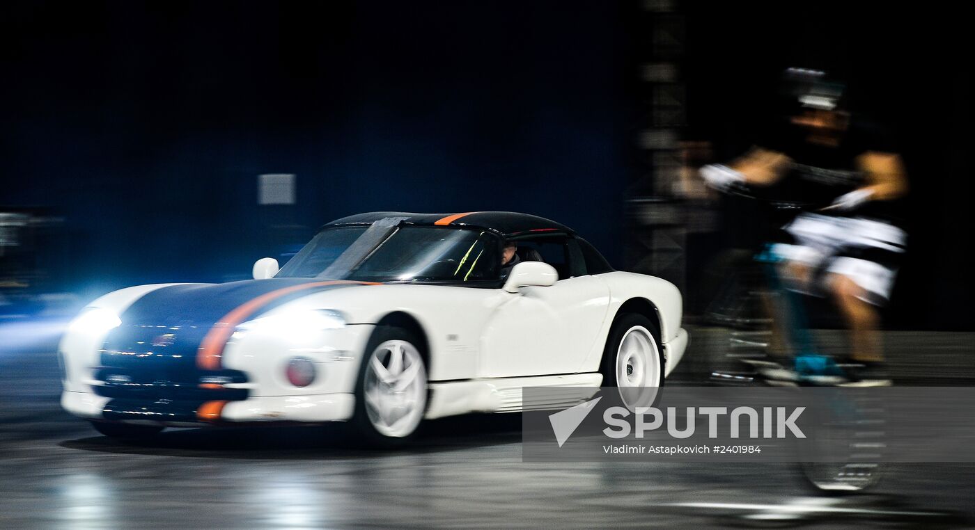 Rehearsal for Top Gear Live show