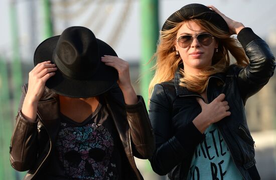Warm weather in Moscow