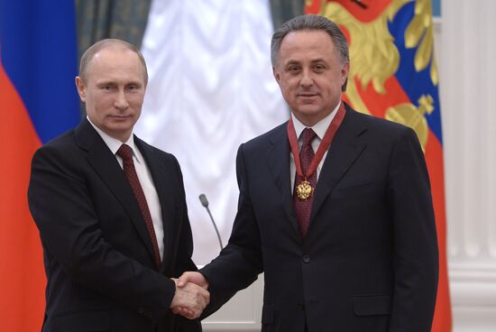 Vladimir Putin presents state awards in Kremlin