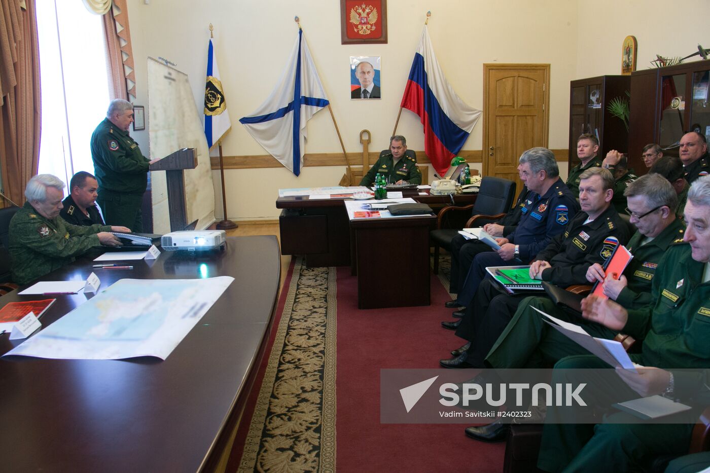 Russian Defense Minister Shoigu visits Crimea