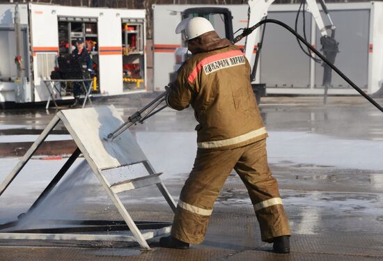 Russian Emergencies Ministry displays modern firefighting anf rescue equipment
