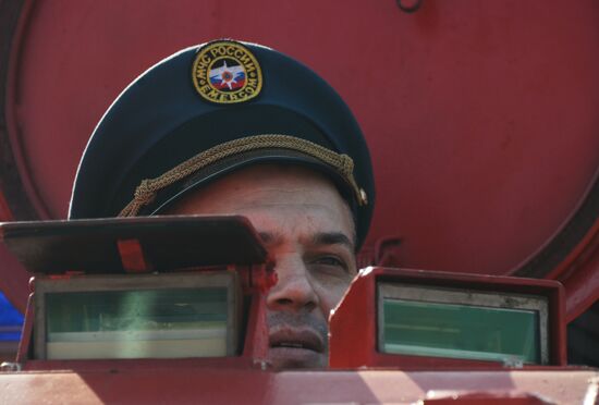 Russian Emergencies Ministry displays modern firefighting anf rescue equipment