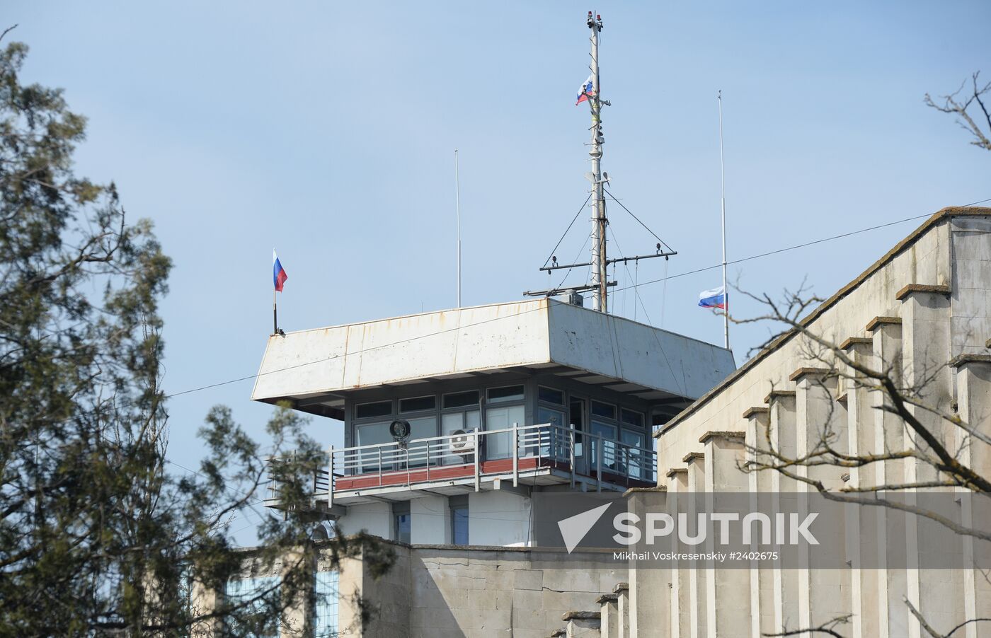 Southern base of Ukrainian Navy in village of Novoozyrnoye