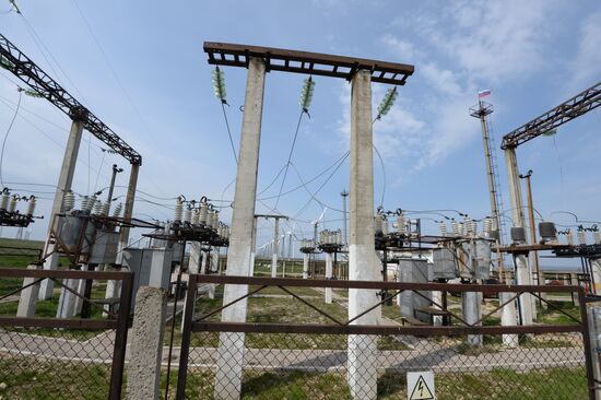 Wind power in town of Mirny