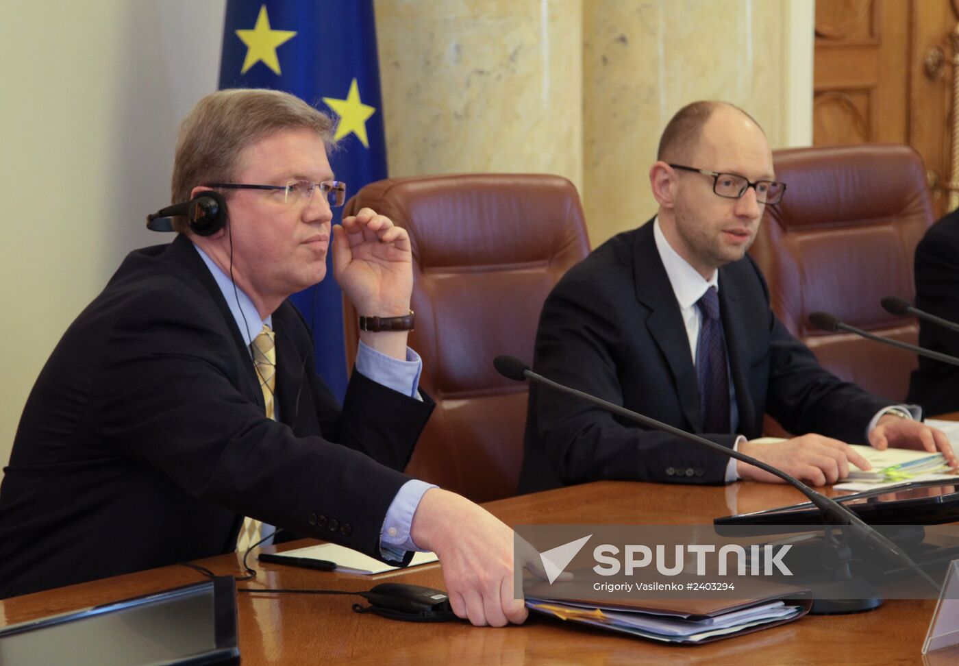 Ukraine's Cabinet of Ministers holds a meeting with EU Commissioners