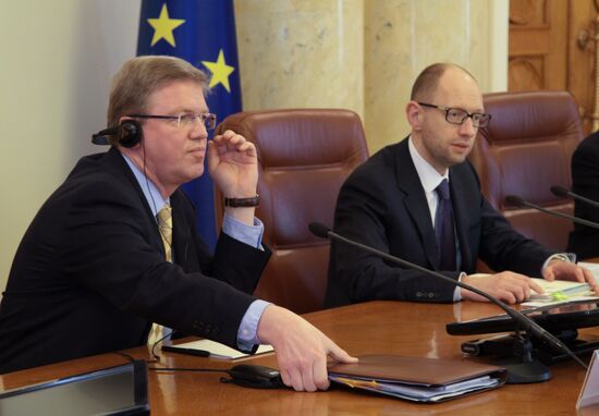 Ukraine's Cabinet of Ministers holds a meeting with EU Commissioners