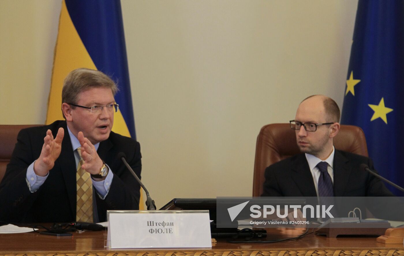 Ukraine's Cabinet of Ministers holds a meeting with EU Commissioners