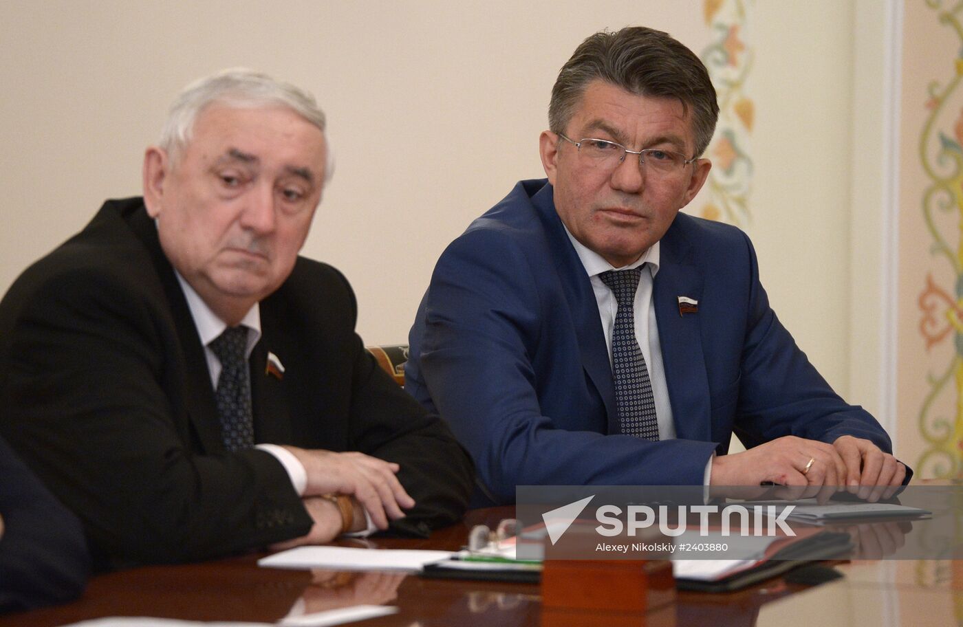 Vladimir Putin meets with senior members of the Federation Council