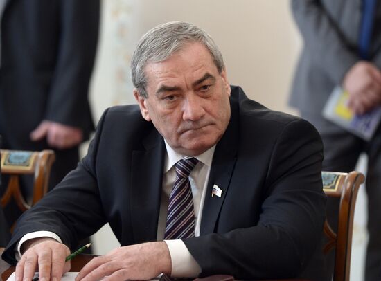 Vladimir Putin meets with senior members of the Federation Council