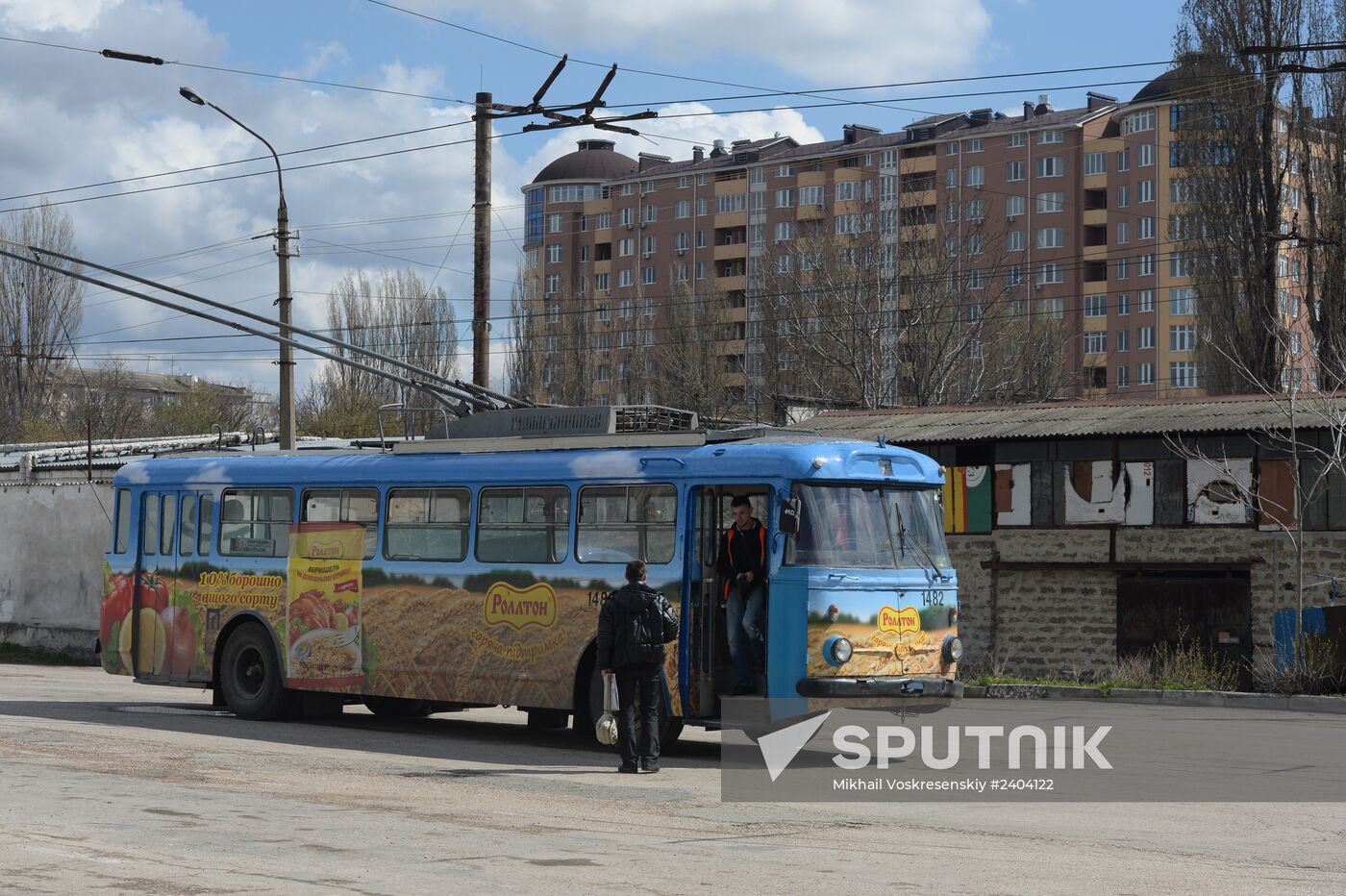 Trolleybus depot in Simferopol