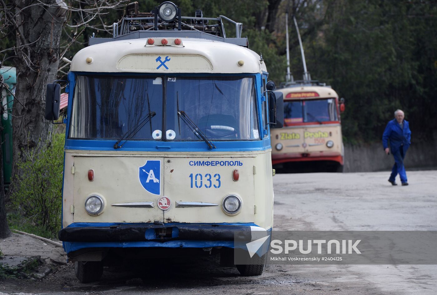 Trolleybus depot in Simferopol