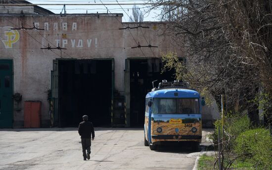 Trolleybus depot in Simferopol