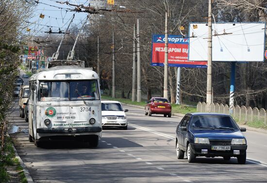 Trolleybus depot in Simferopol